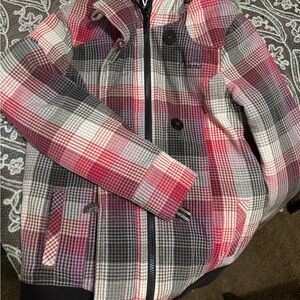 Vans Red Black Plaid Quilted Jacket